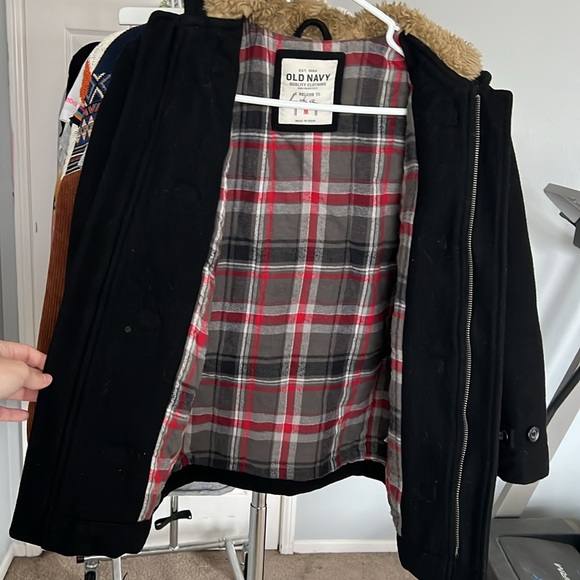 Old Navy Black Wool Pea Coat - Picture 2 of 6